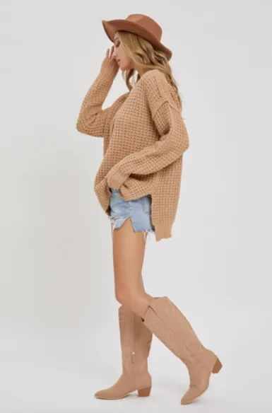 Taupe - Soft Chunky Knit Sweater