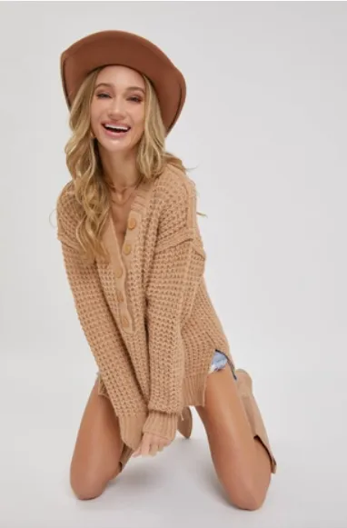 Taupe - Soft Chunky Knit Sweater