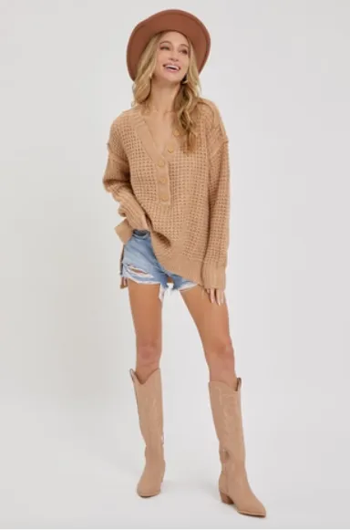 Taupe - Soft Chunky Knit Sweater