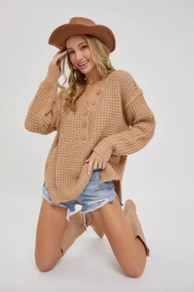 Taupe - Soft Chunky Knit Sweater