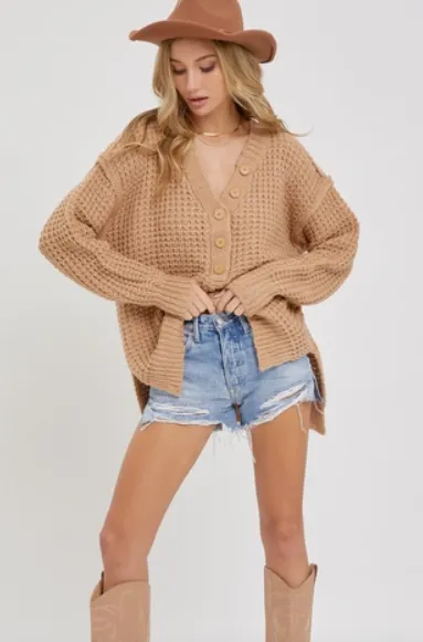 Taupe - Soft Chunky Knit Sweater