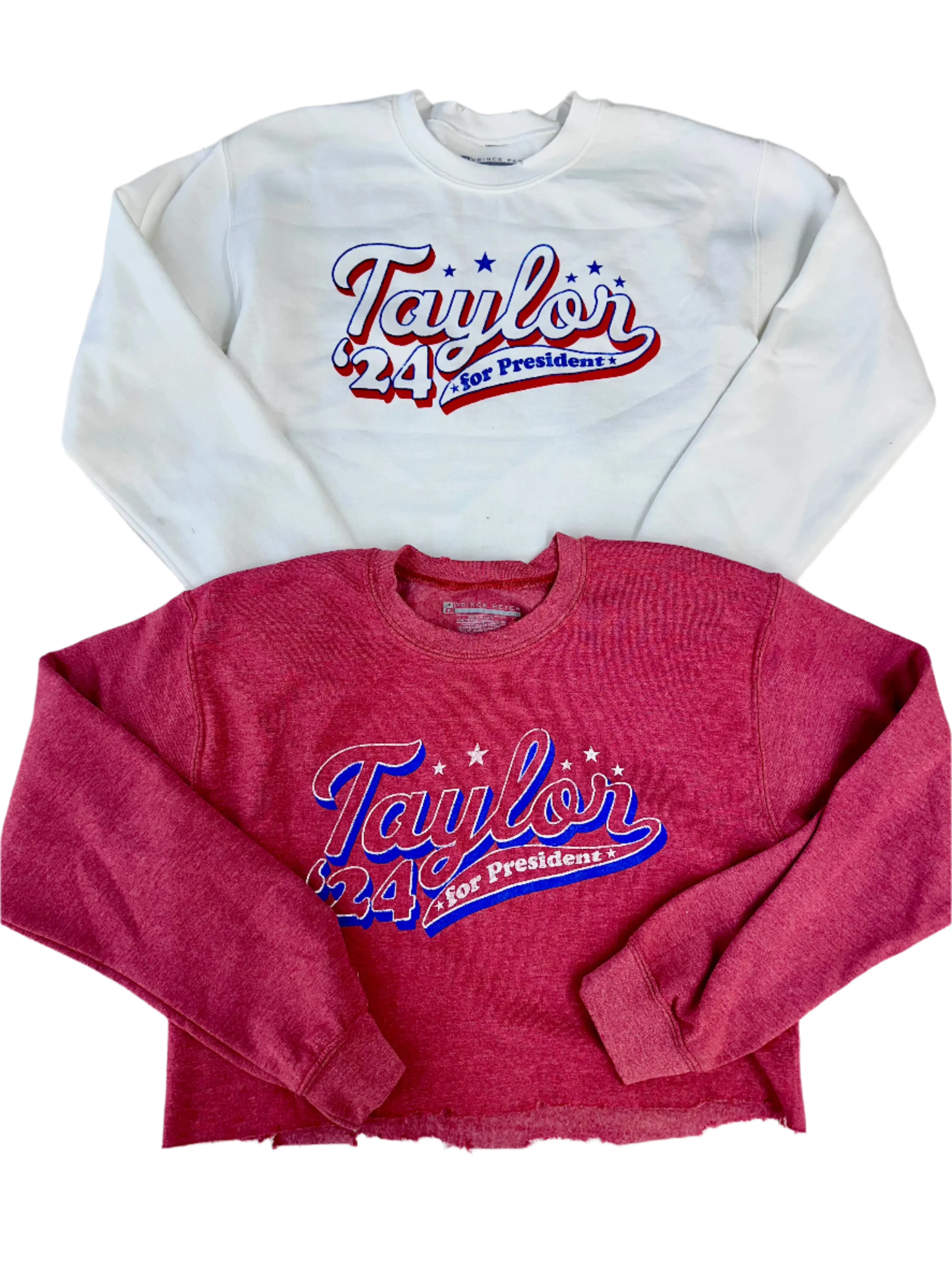Taylor For President Script Pullover Crop