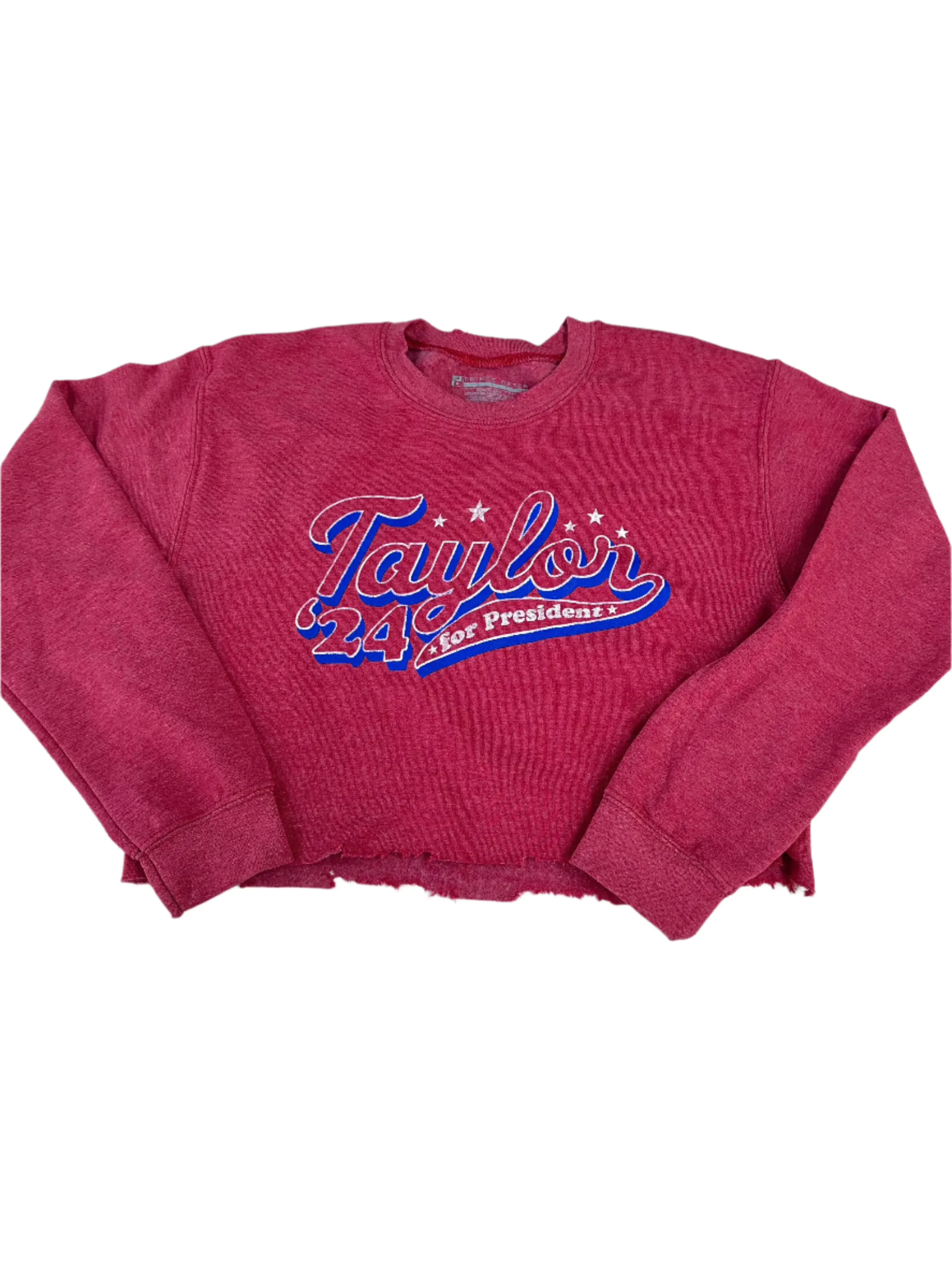Taylor For President Script Pullover Crop