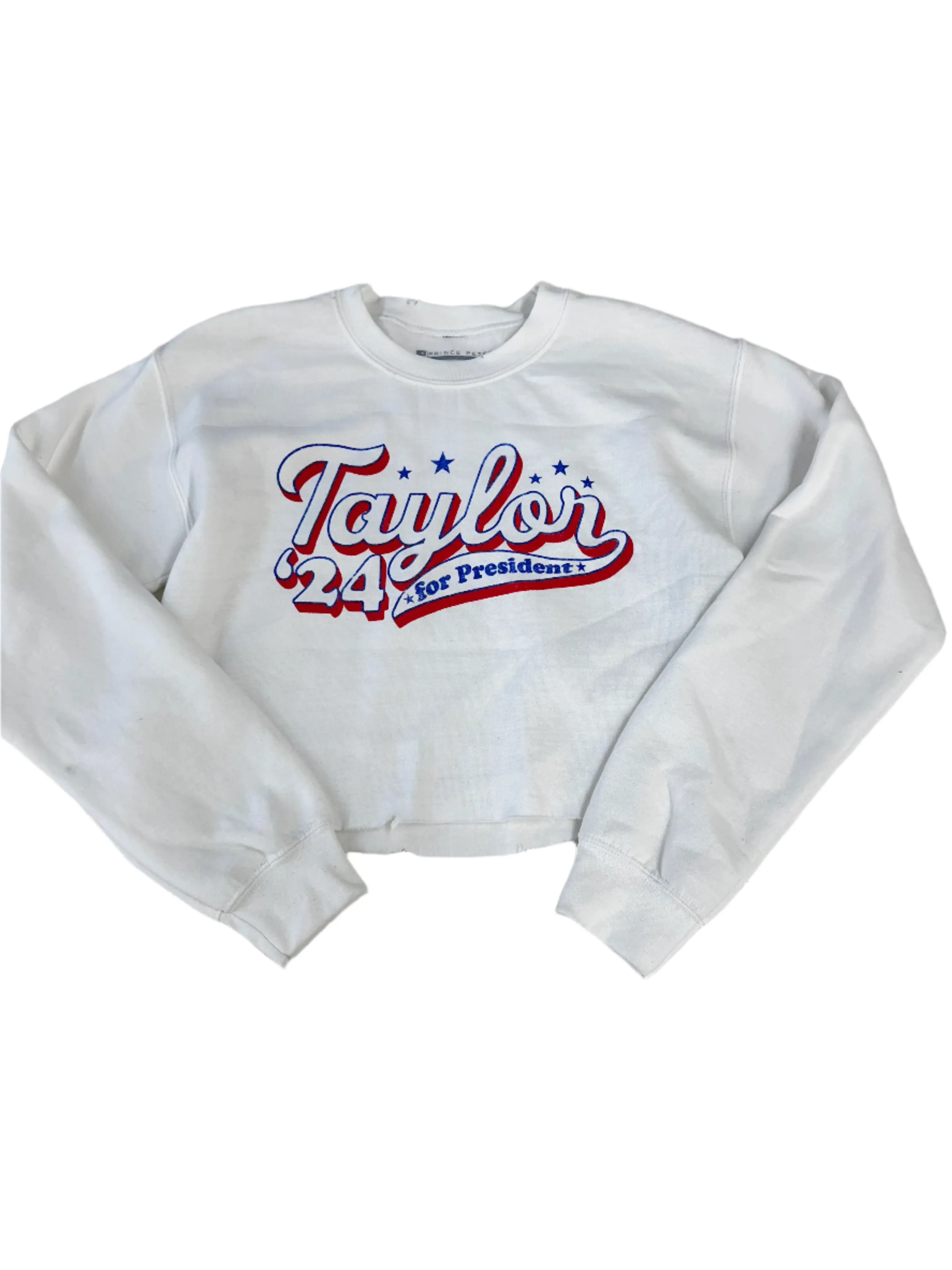 Taylor For President Script Pullover Crop