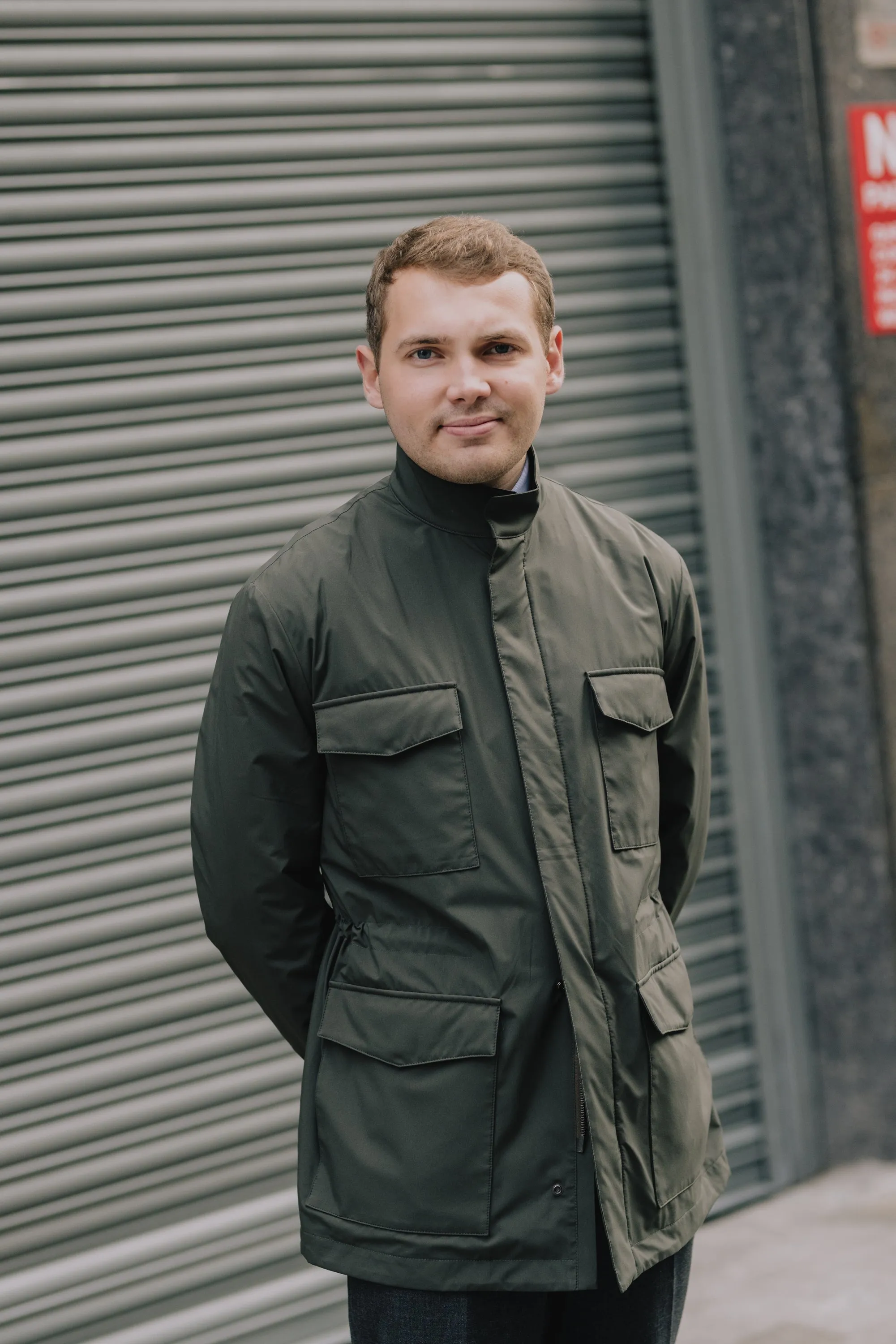 Technical Field Jacket in Olive Green