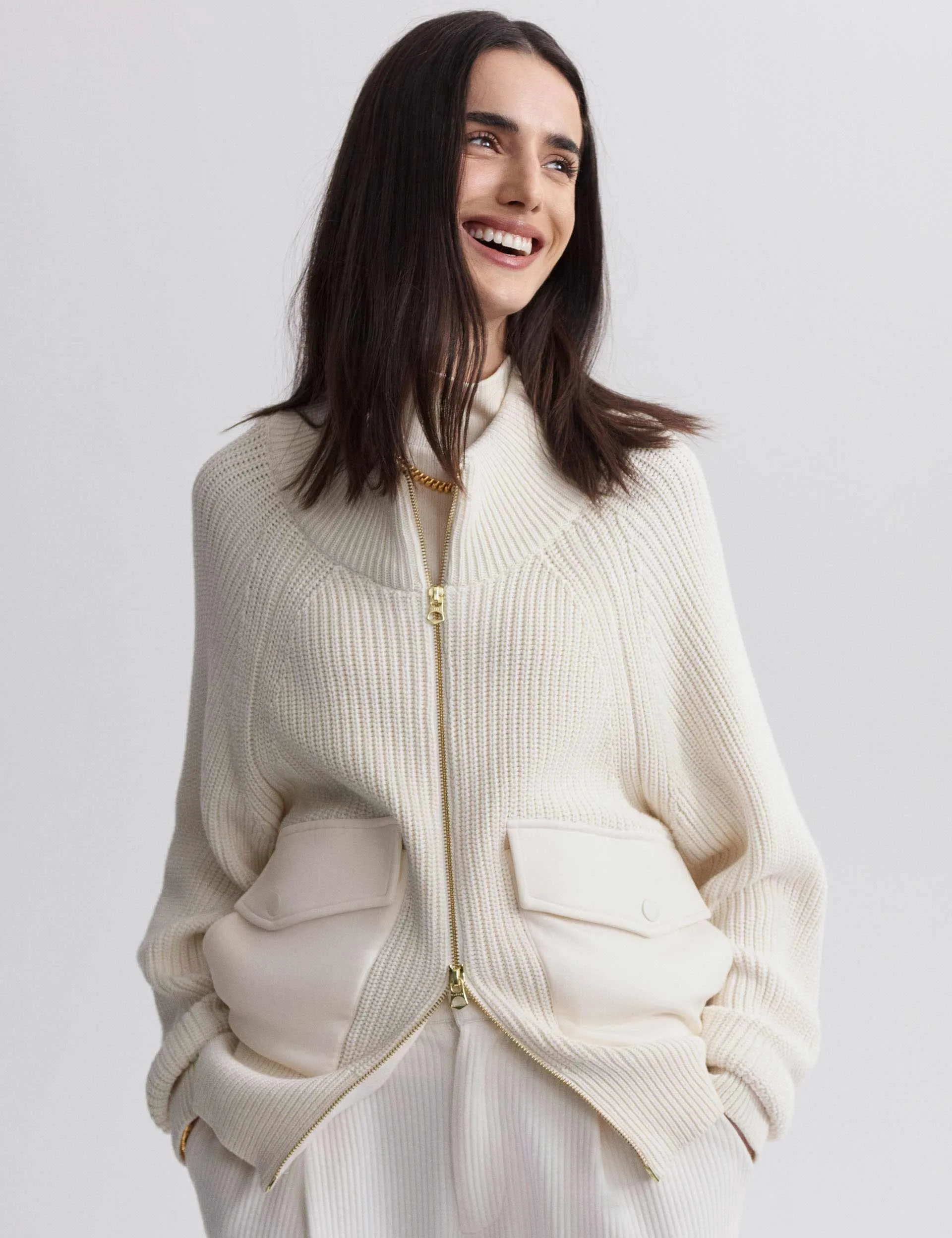 Tessa Knit Jacket - Egret