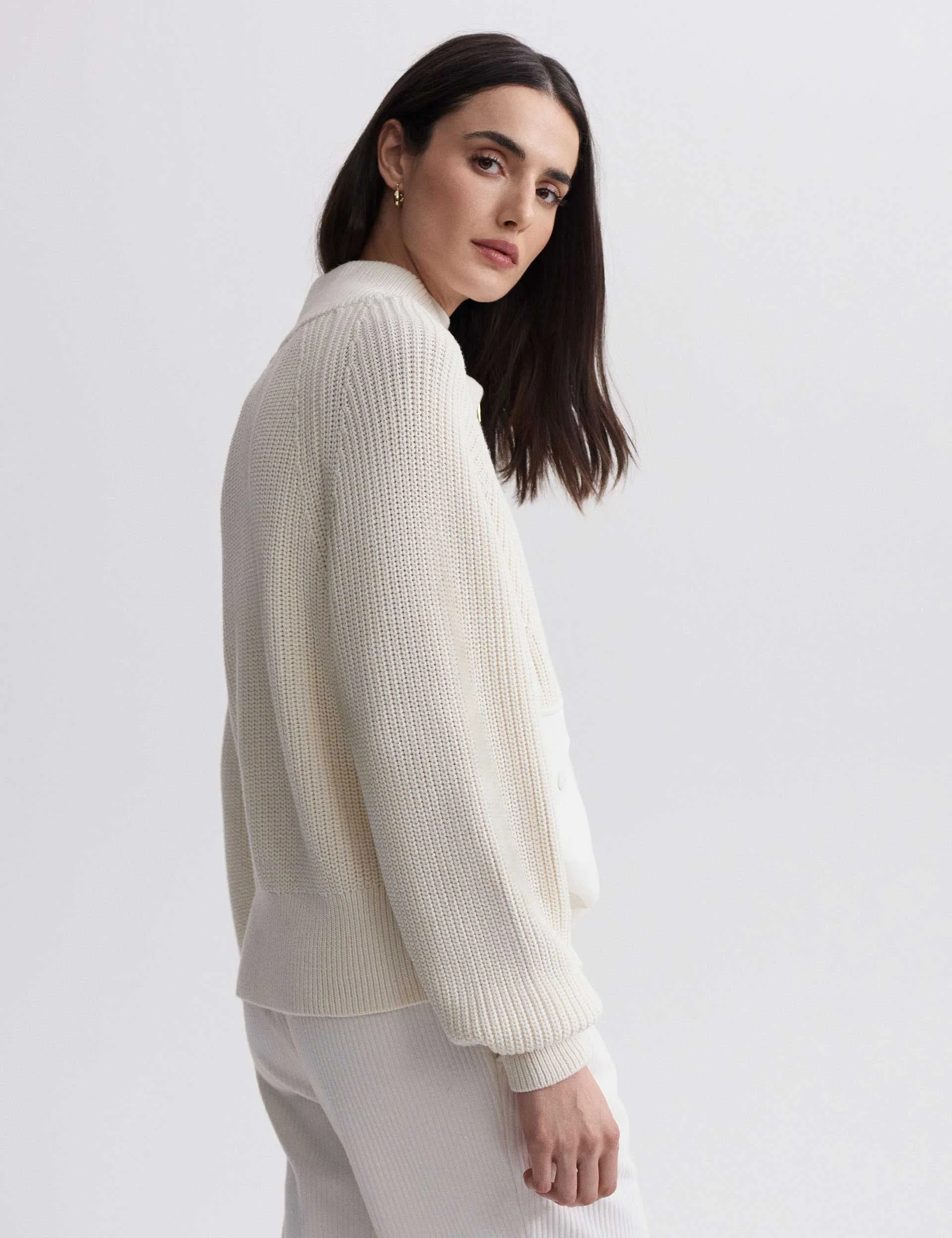 Tessa Knit Jacket - Egret