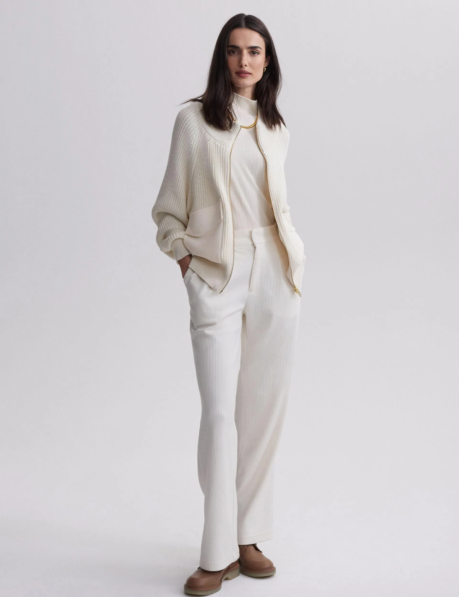 Tessa Knit Jacket - Egret