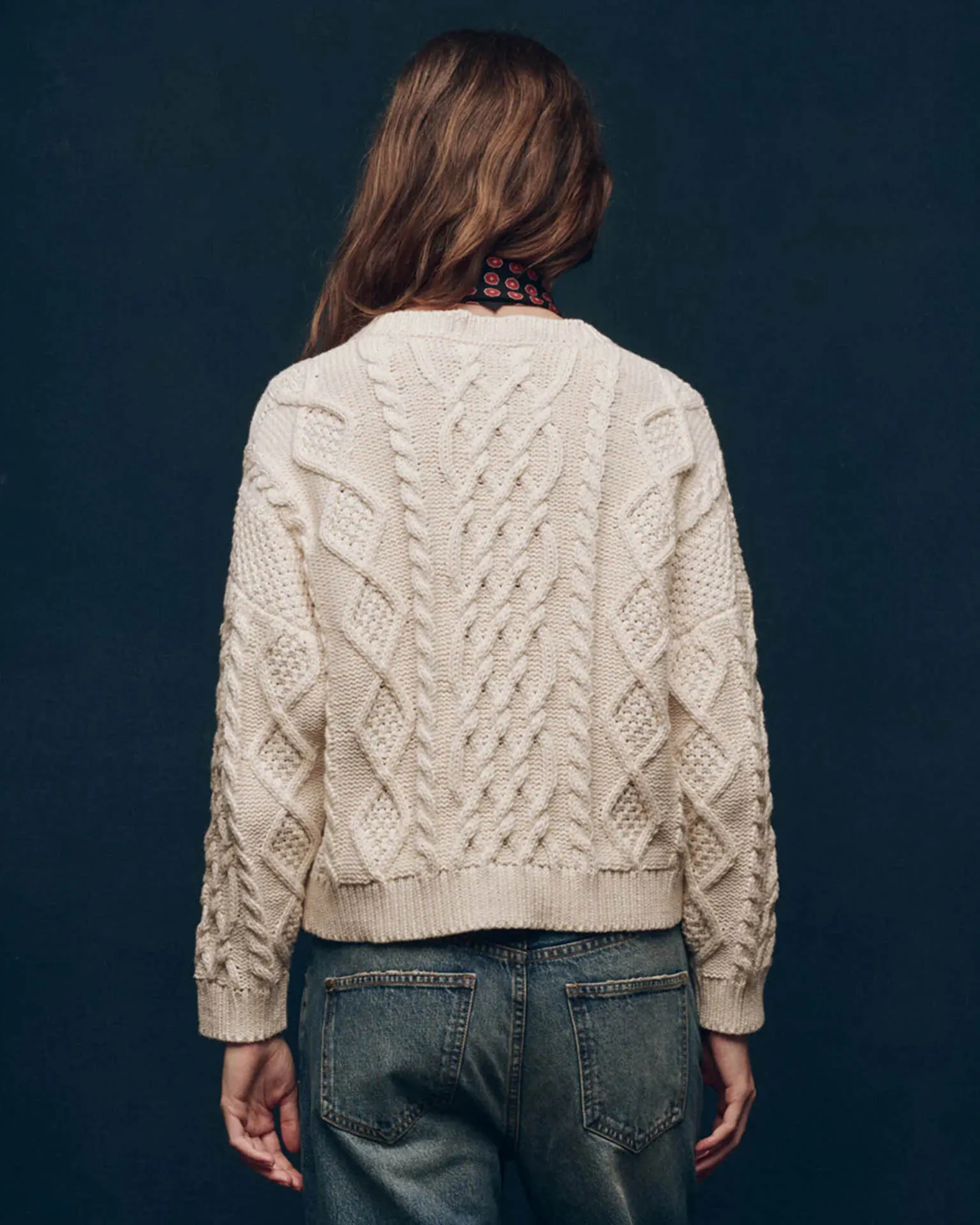 The Classic Cable Pullover in Cream