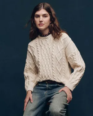 The Classic Cable Pullover in Cream
