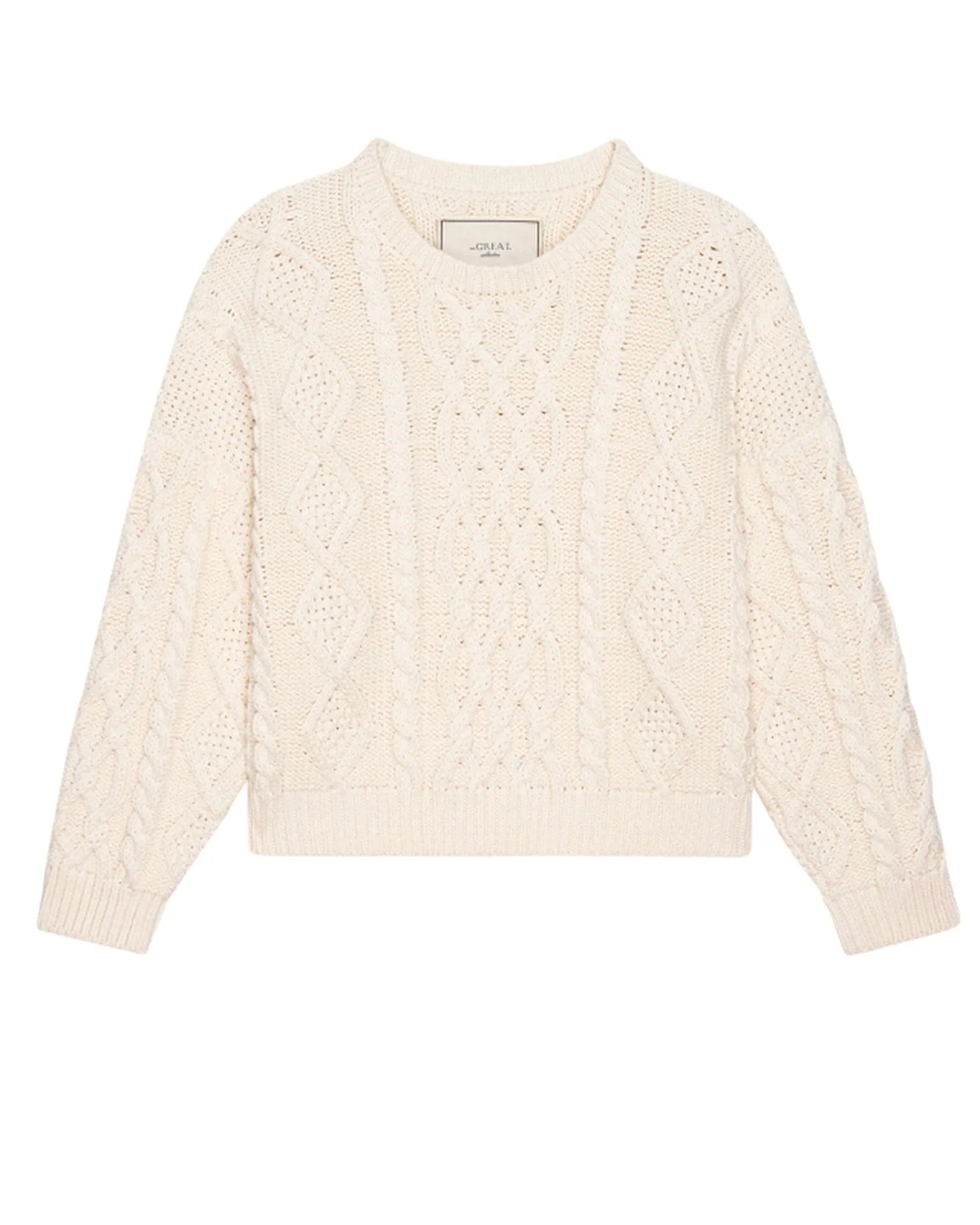 The Classic Cable Pullover in Cream