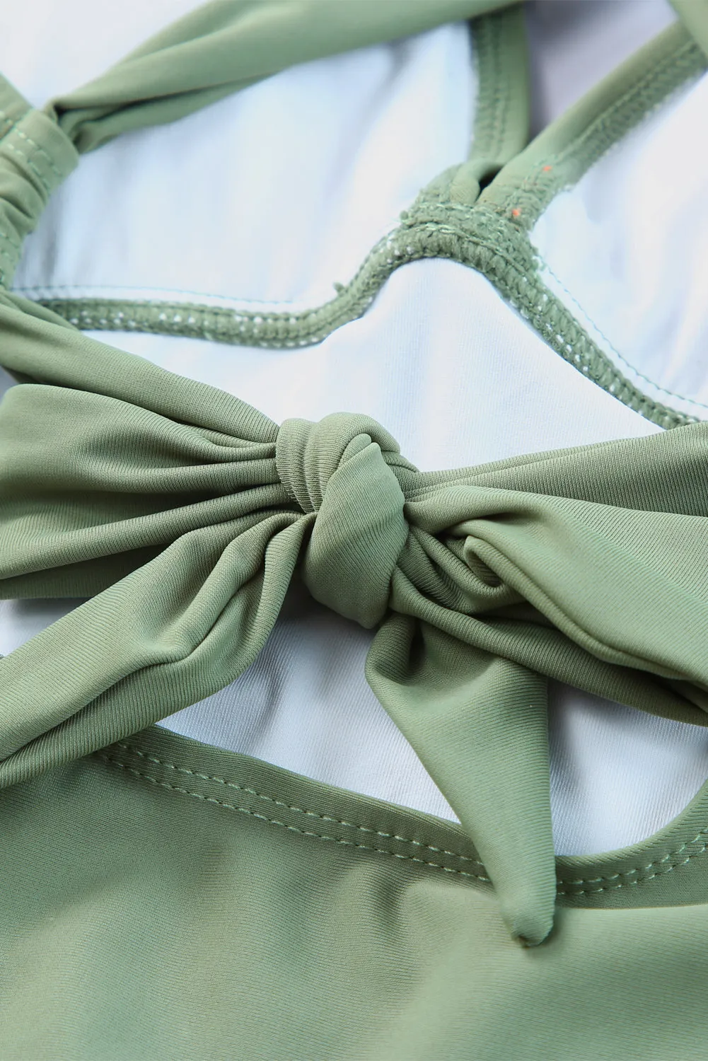 Tie Back Sleeveless Swim Set