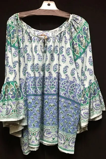 TIENDA HO 18485 RAYON PEASANT BLOUSE