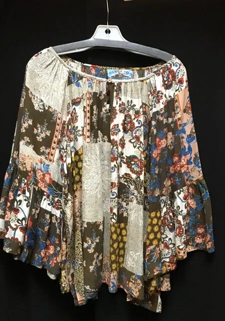 TIENDA HO 18485 RAYON PEASANT BLOUSE