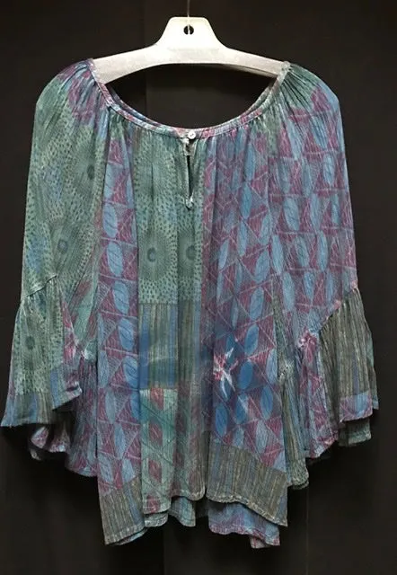 TIENDA HO 18485 RAYON PEASANT BLOUSE