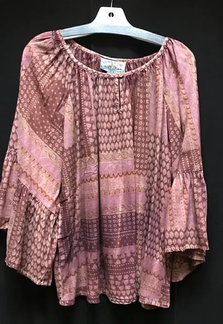 TIENDA HO 18485 RAYON PEASANT BLOUSE