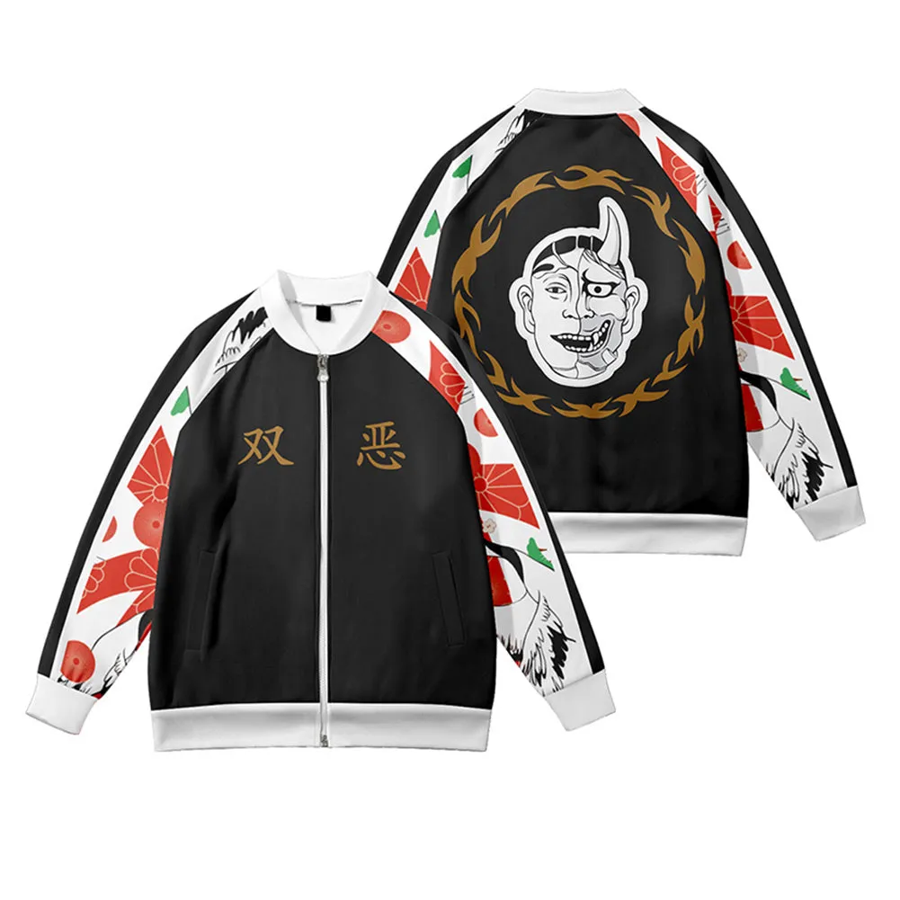 Tokyo Revengers Kawata Soya Cosplay Baseball Jacket Zip Up Coat 3D Printed Sweatshirt Men Women Casual Streetwear