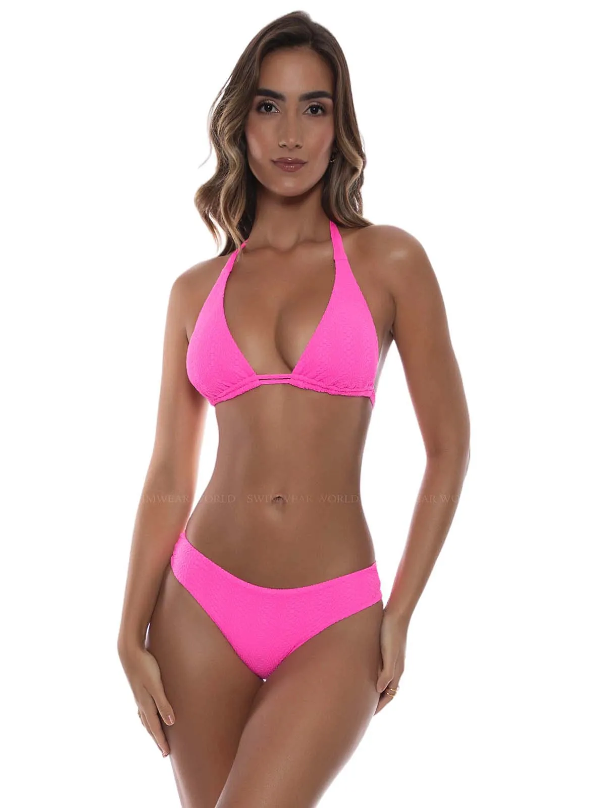 Triangle Halter-Seamless Full Ruched ::RET