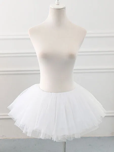 Tulle Lolita Petticoats Crinoline Tutu Skirt Black Lolita Underskirt