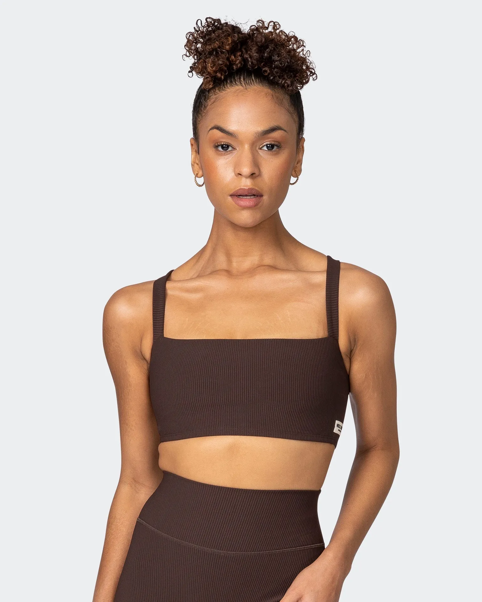 Twist Rib Bra - Cocoa Everyday Support