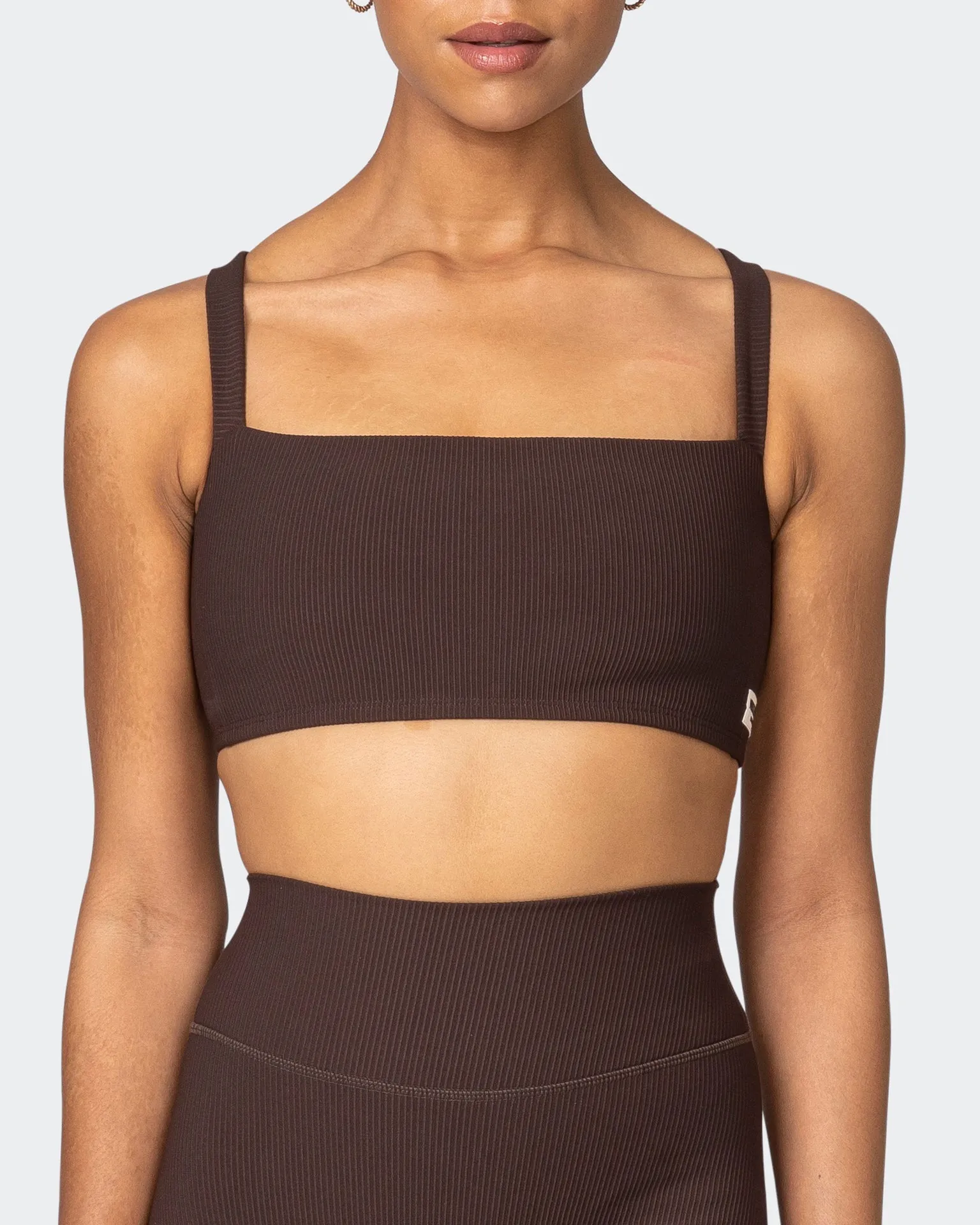 Twist Rib Bra - Cocoa Everyday Support