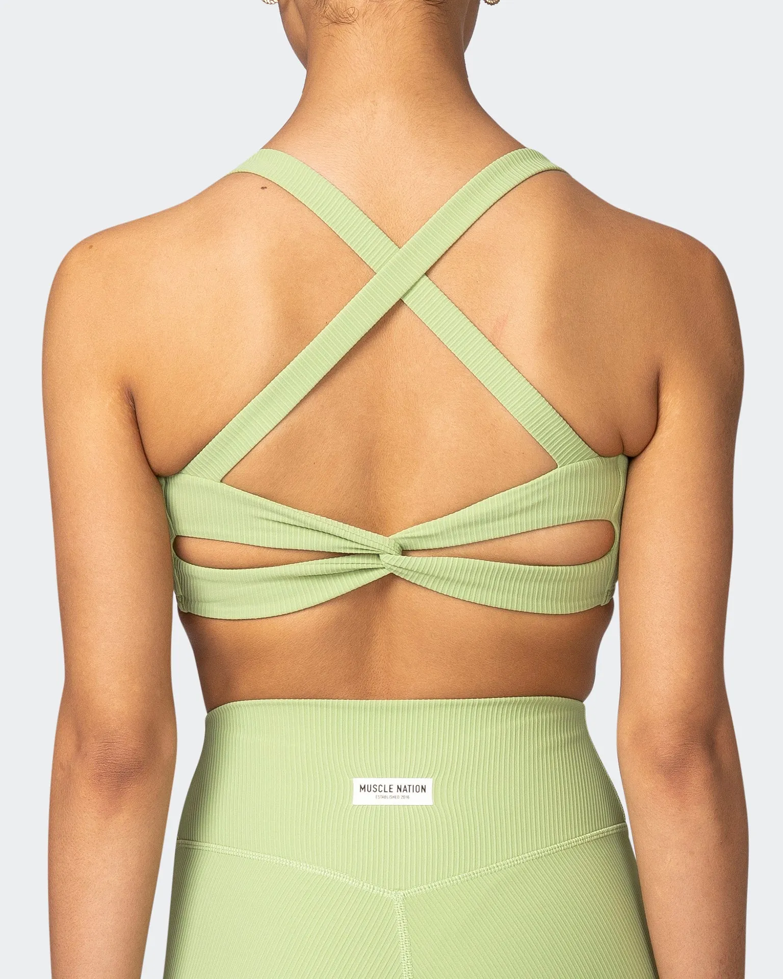 Twist Rib Bra - Matcha Everyday Support