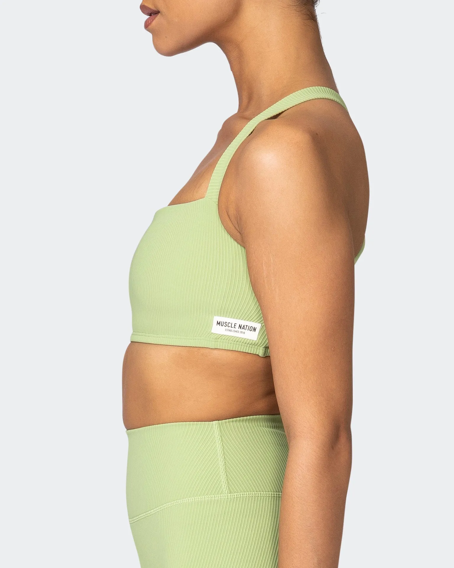 Twist Rib Bra - Matcha Everyday Support