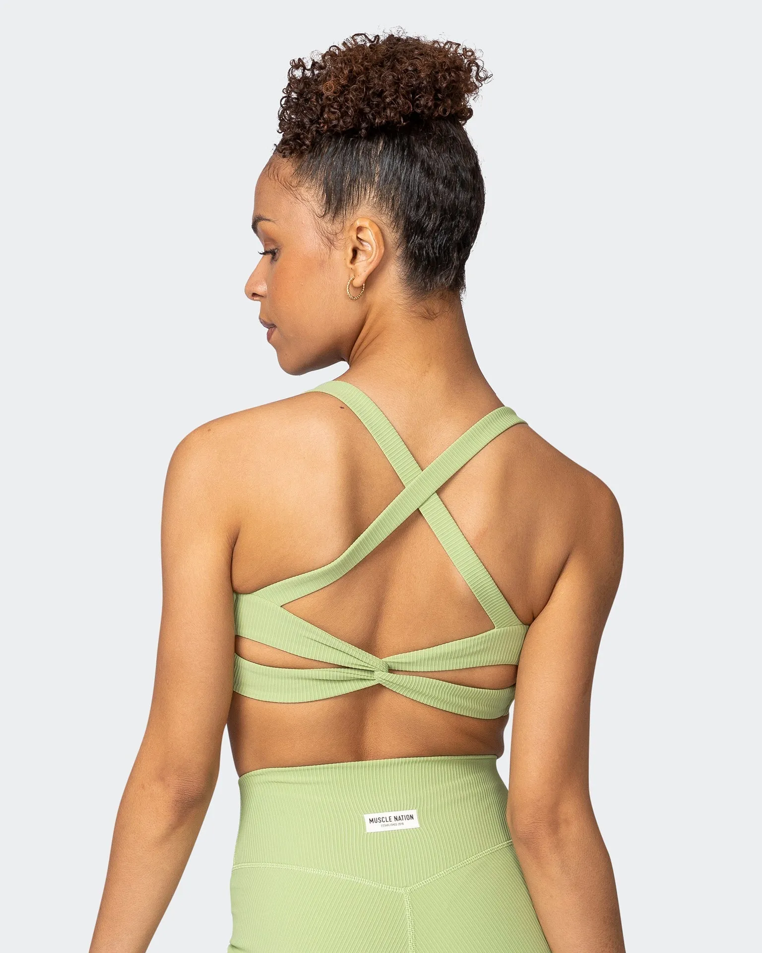 Twist Rib Bra - Matcha Everyday Support