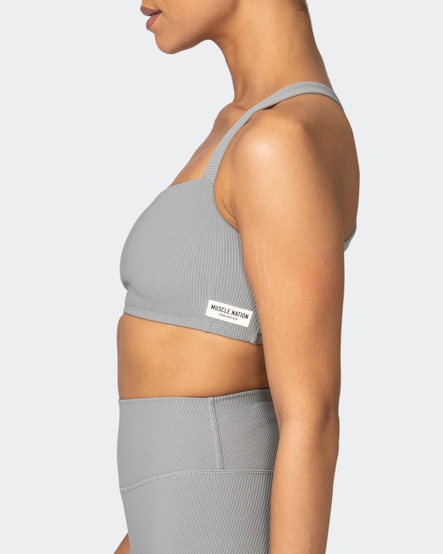 Twist Rib Bra - Zinc Everyday Support