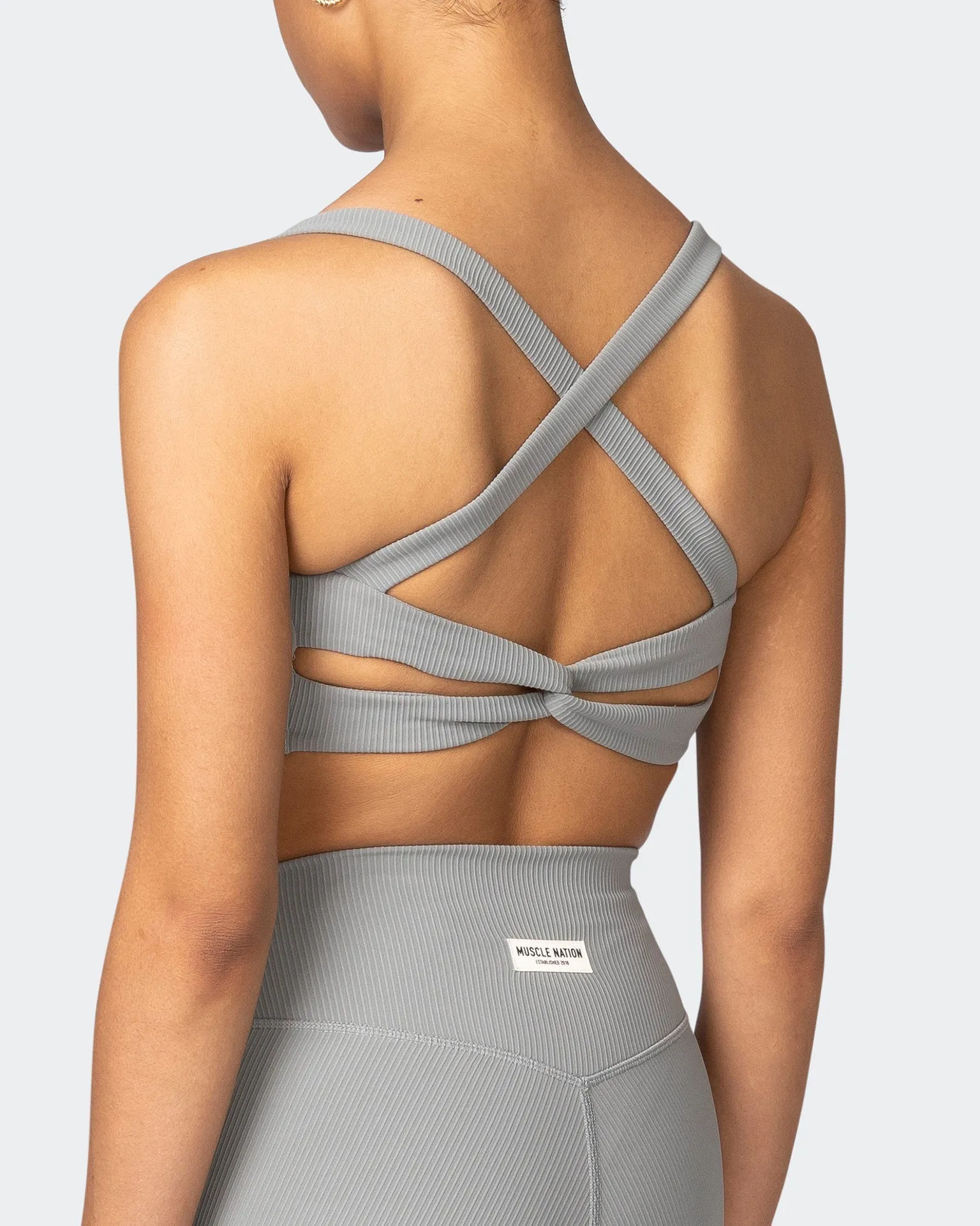 Twist Rib Bra - Zinc Everyday Support