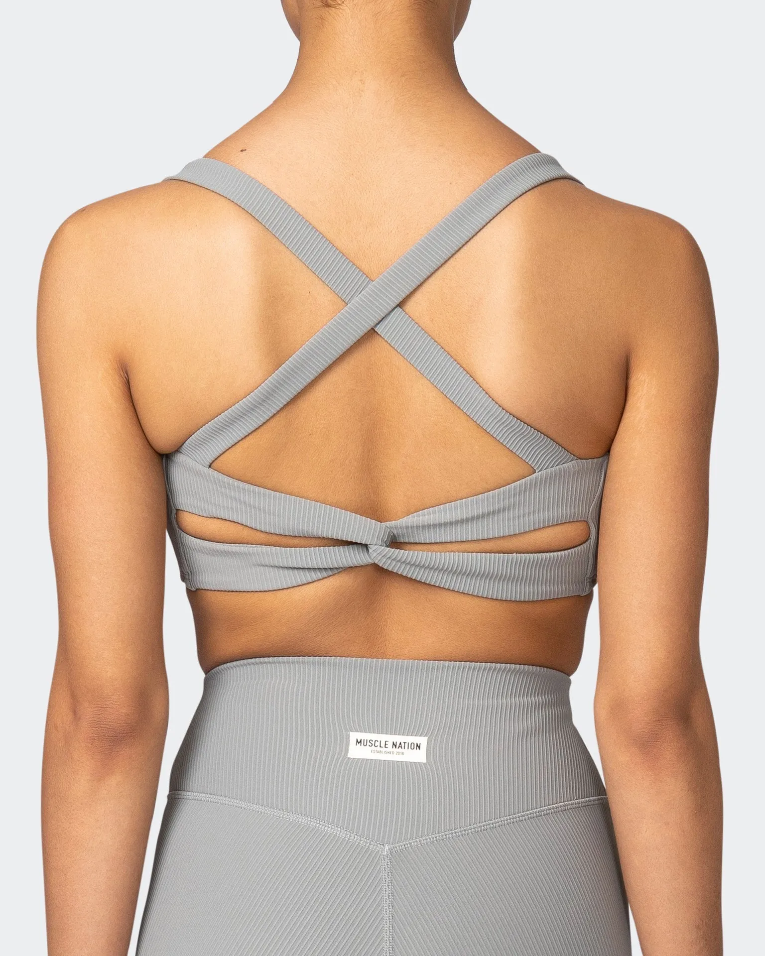 Twist Rib Bra - Zinc Everyday Support