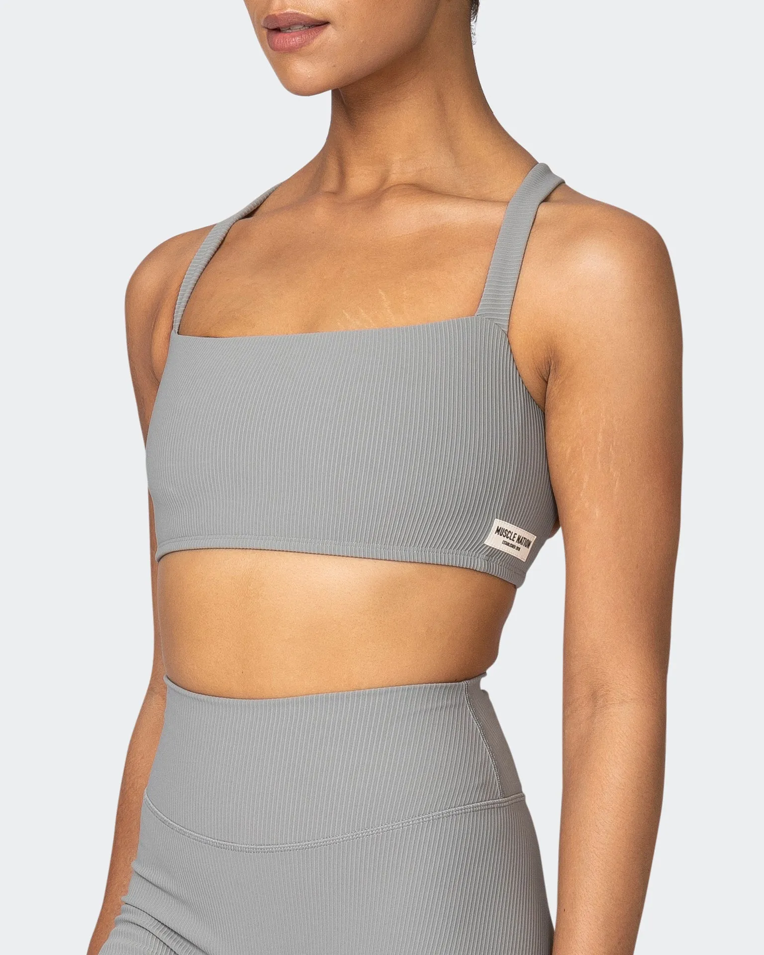Twist Rib Bra - Zinc Everyday Support