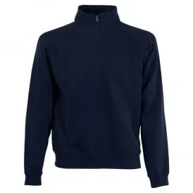 Unisex classic zip neck sweatshirt