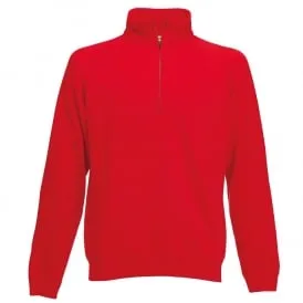 Unisex classic zip neck sweatshirt