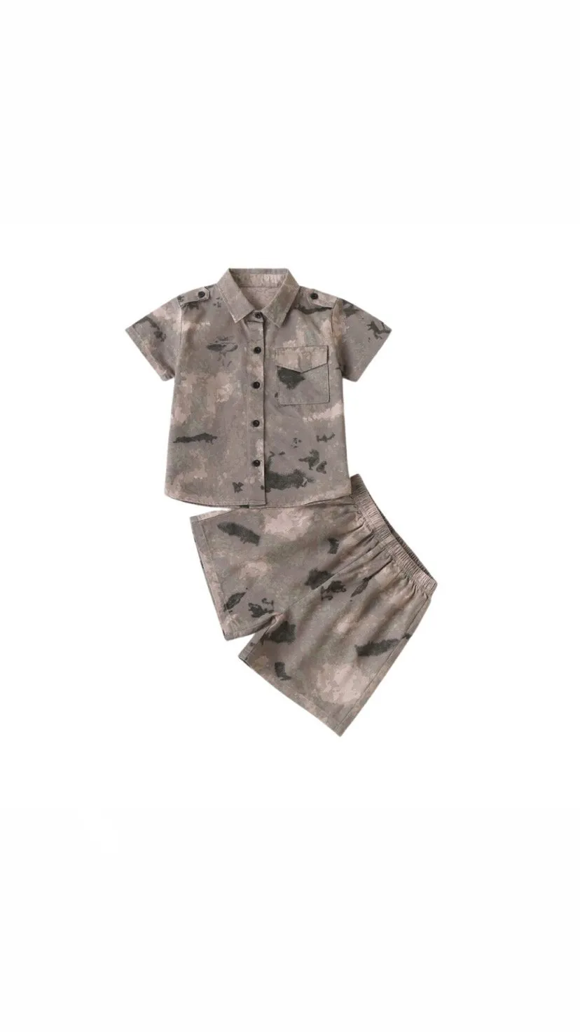 Unisex Toddler Camo Shorts Set