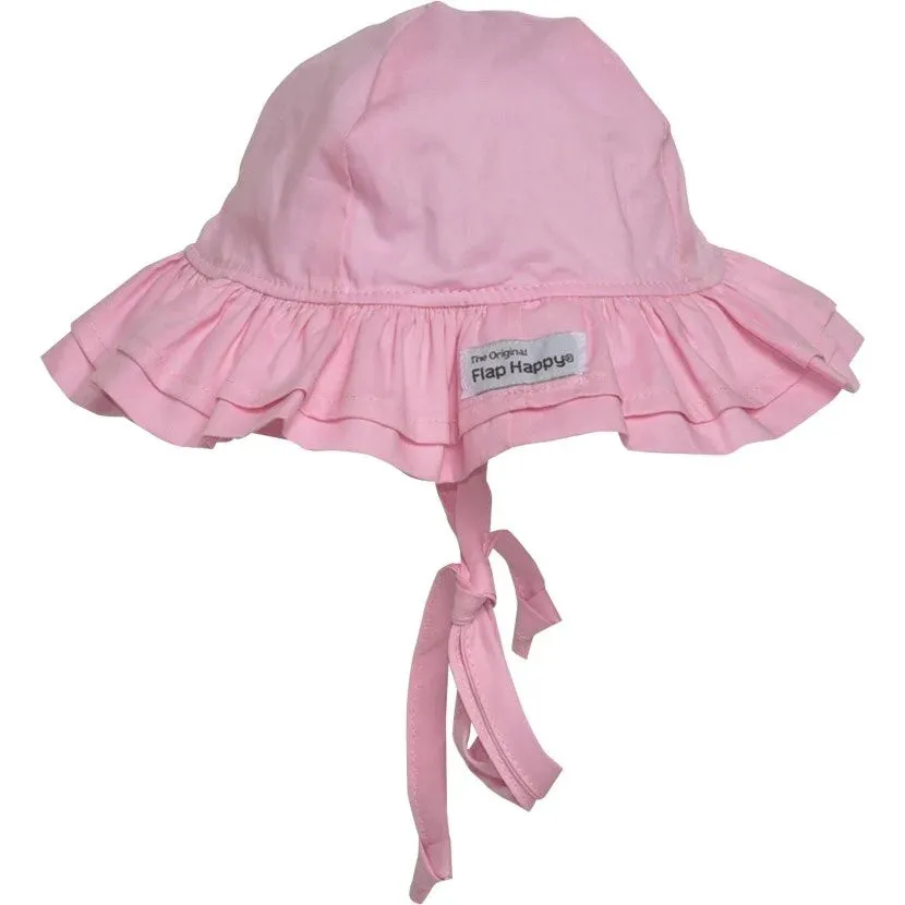 UPF 50  Double Ruffle Hat, Pastel Pink
