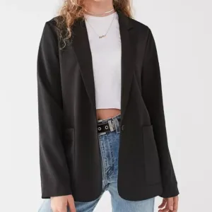 Urban Outfitters UO solid black classic button front blazer
