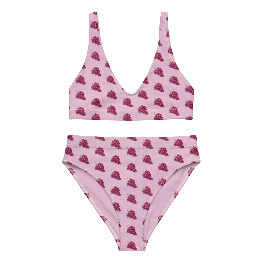UVA 🍇 All-Over Print High-Waisted Two Piece Bikini Set Swimsuit
