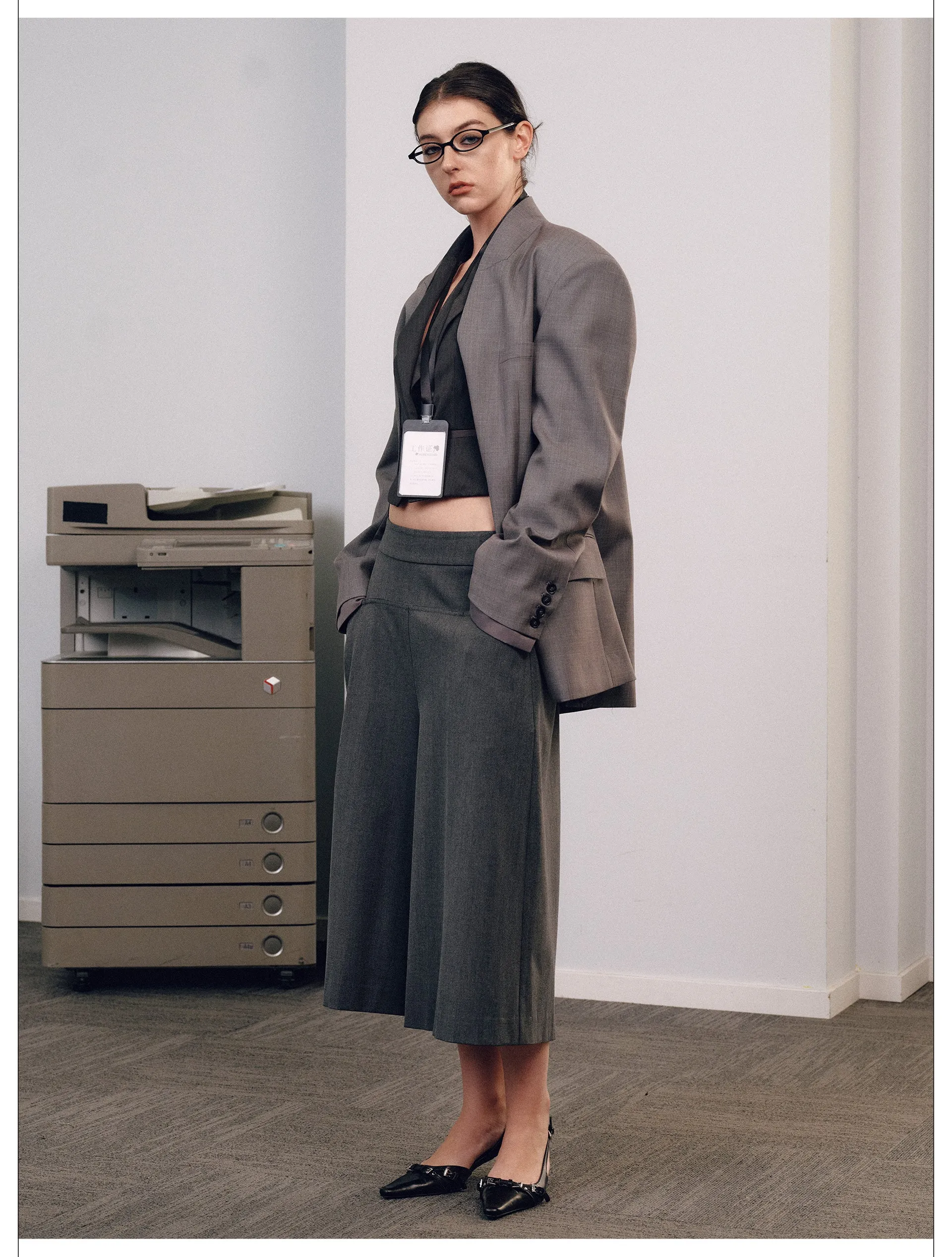 V-Neck Suit Blazer