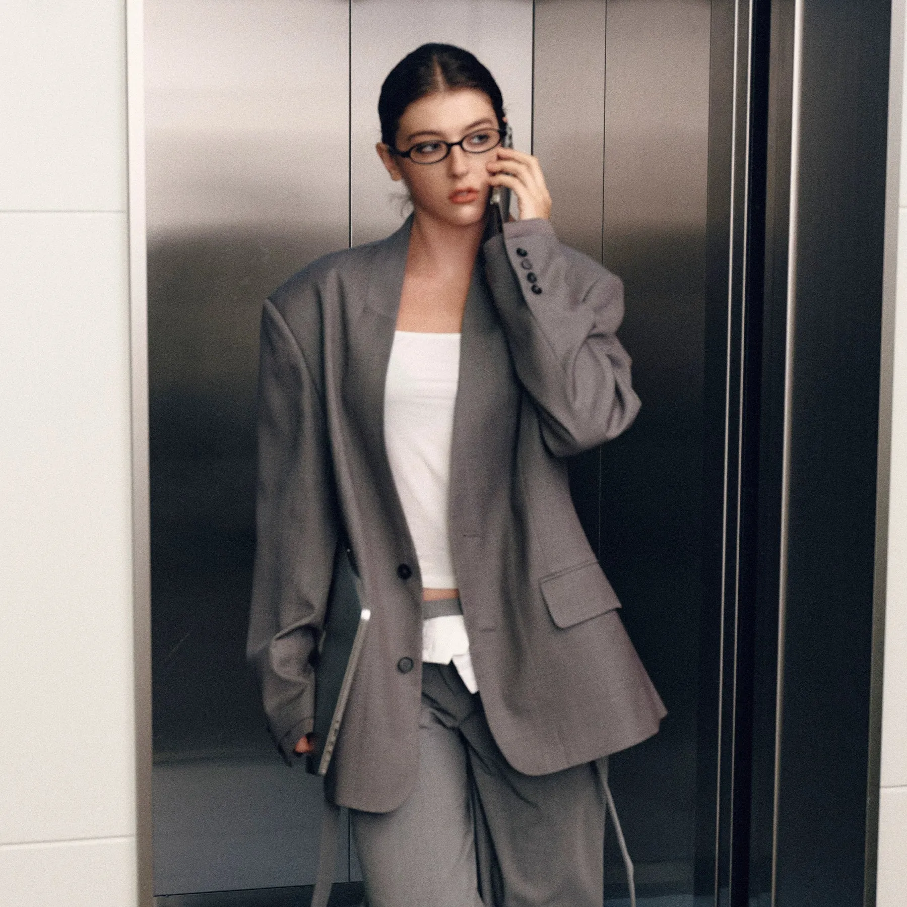 V-Neck Suit Blazer