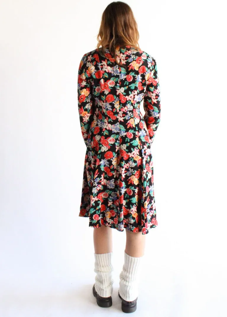 Vintage Floral Dress D0072