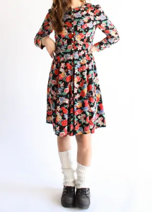 Vintage Floral Dress D0072