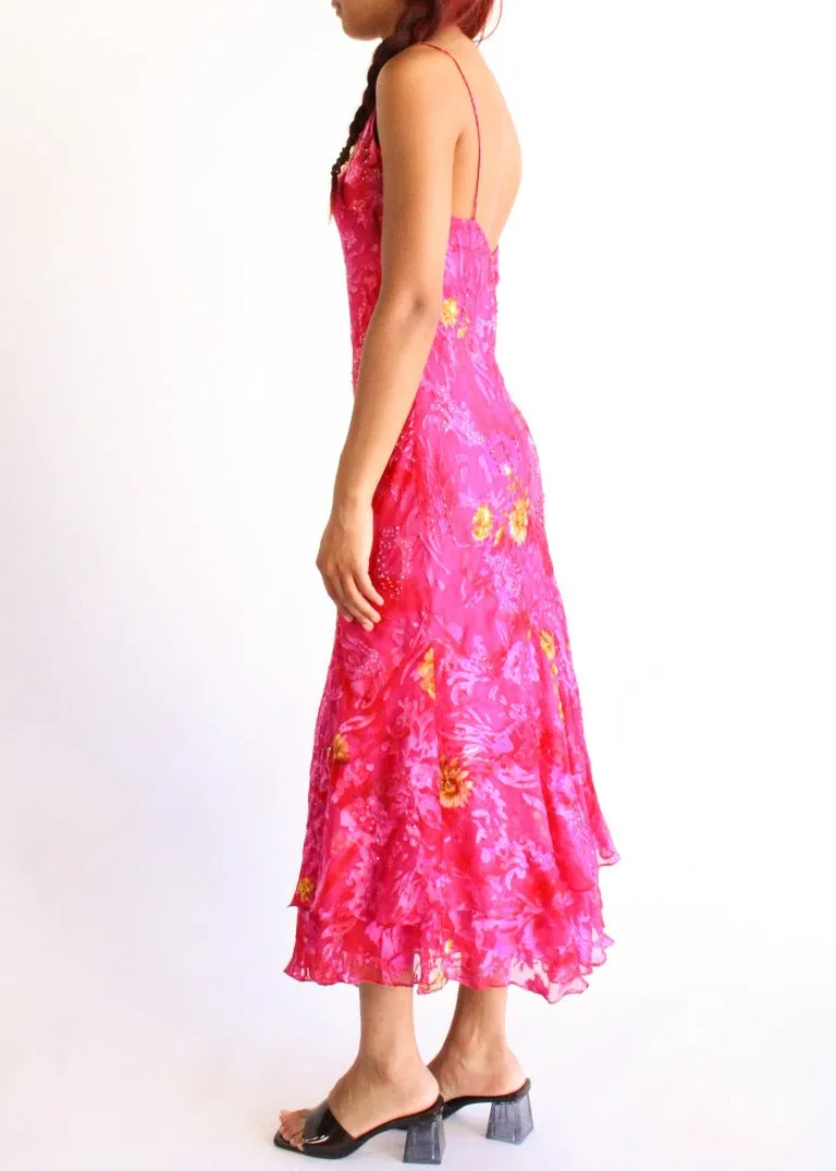 Vintage Floral Dress D0073
