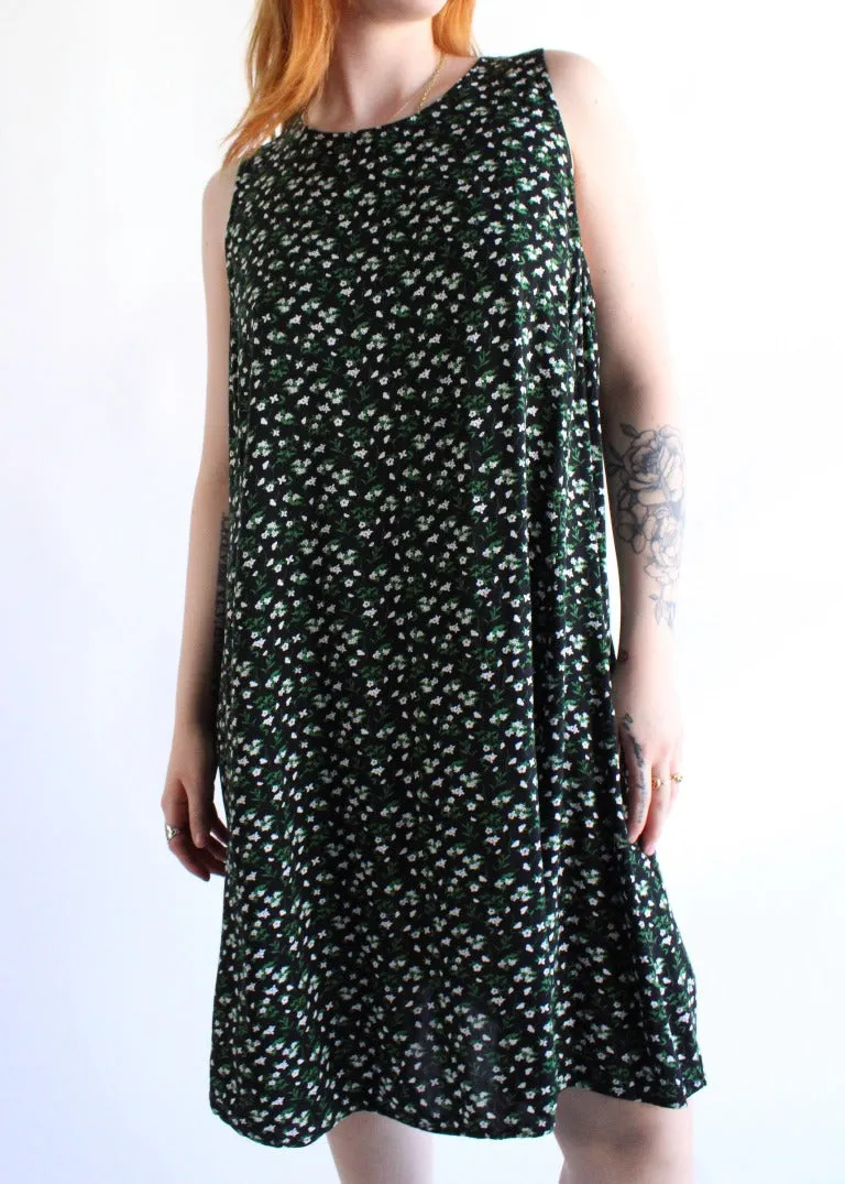 Vintage Floral Dress D0163