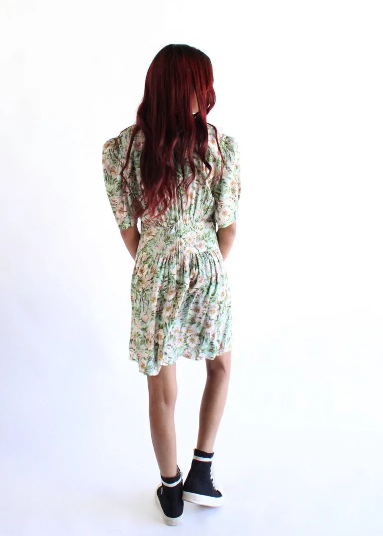 Vintage Floral Dress D0183