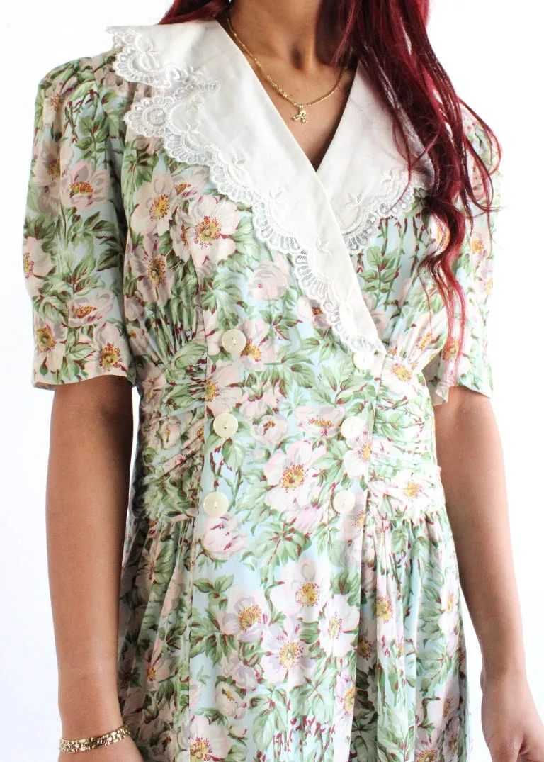 Vintage Floral Dress D0183