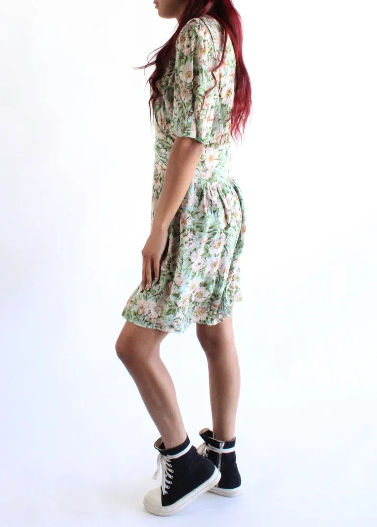 Vintage Floral Dress D0183
