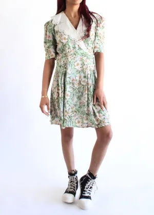 Vintage Floral Dress D0183