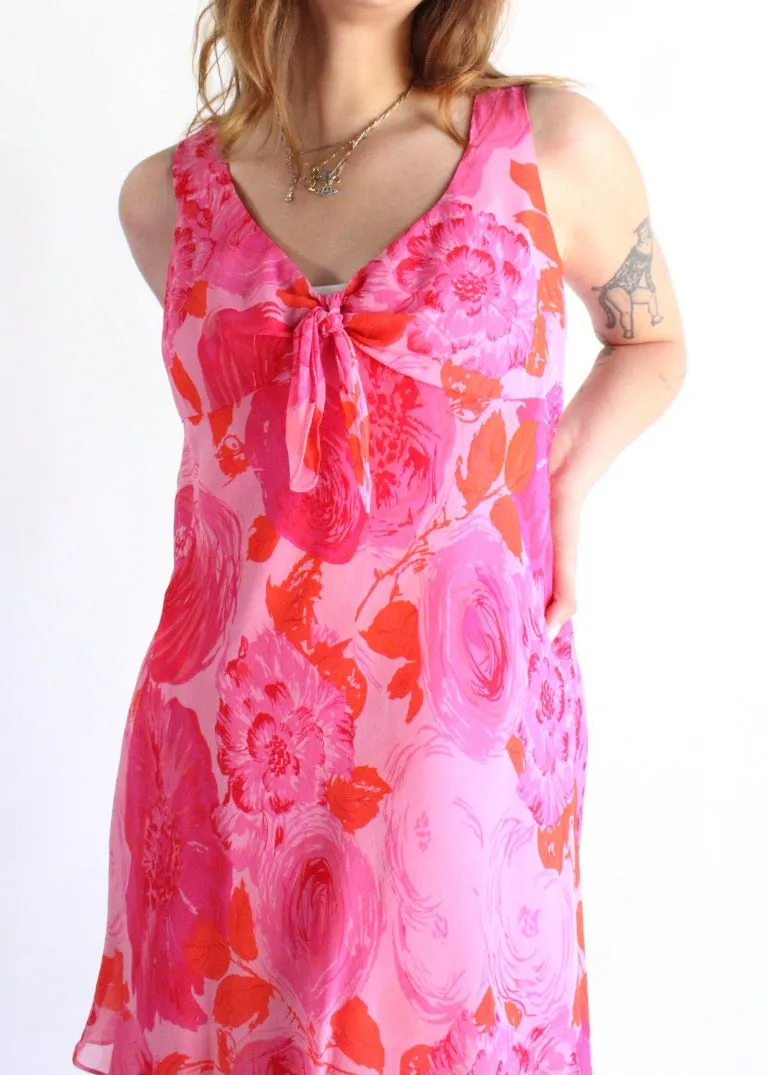 Vintage Floral Dress D0235