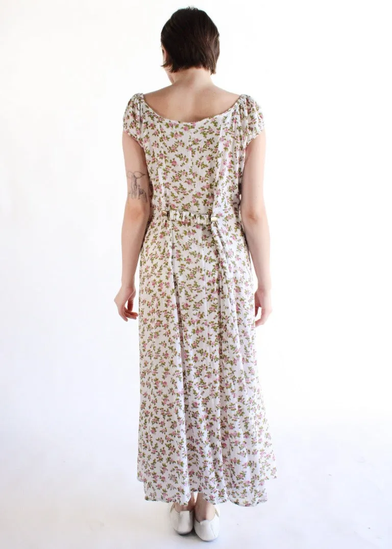 Vintage Floral Dress D0238